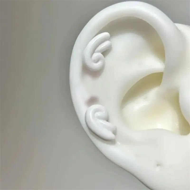 1 قطعة أجنحة الملاك الحلو الفولاذ المقاوم للصدأ الأذن العظام مسمار لطيف Cochlea ثقب الجسم مجوهرات الحب القلب الصليب أقراط