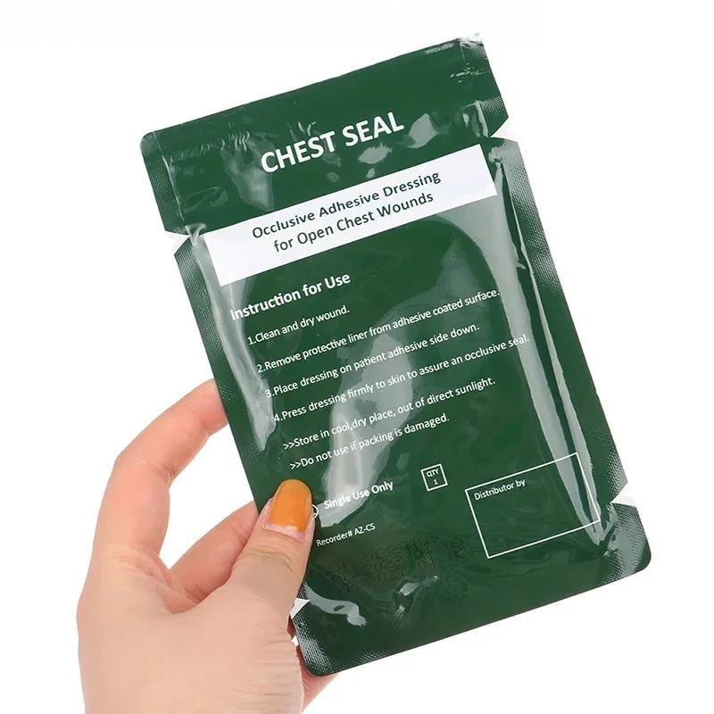 Professional Chest Seal Ventilated Chest Sealing Patch with Four Holes Life Saving Emergency Equipment for Pneumothorax Wound - view 6