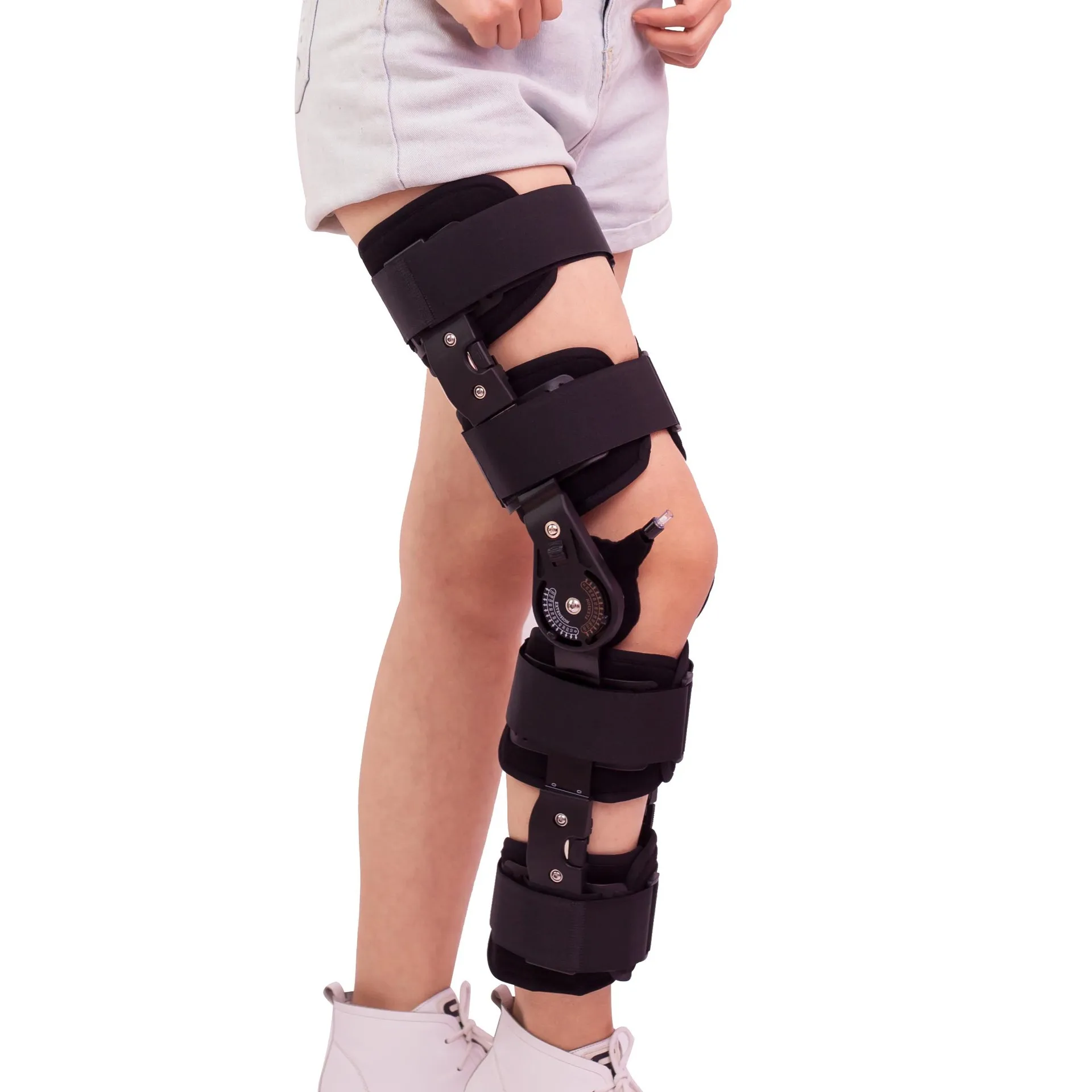 Adjustable Hinged ROM Knee Brace For Recovery ACL MCL & PCL Injury Medical Orthopedic Support Stabilizer After Surgery