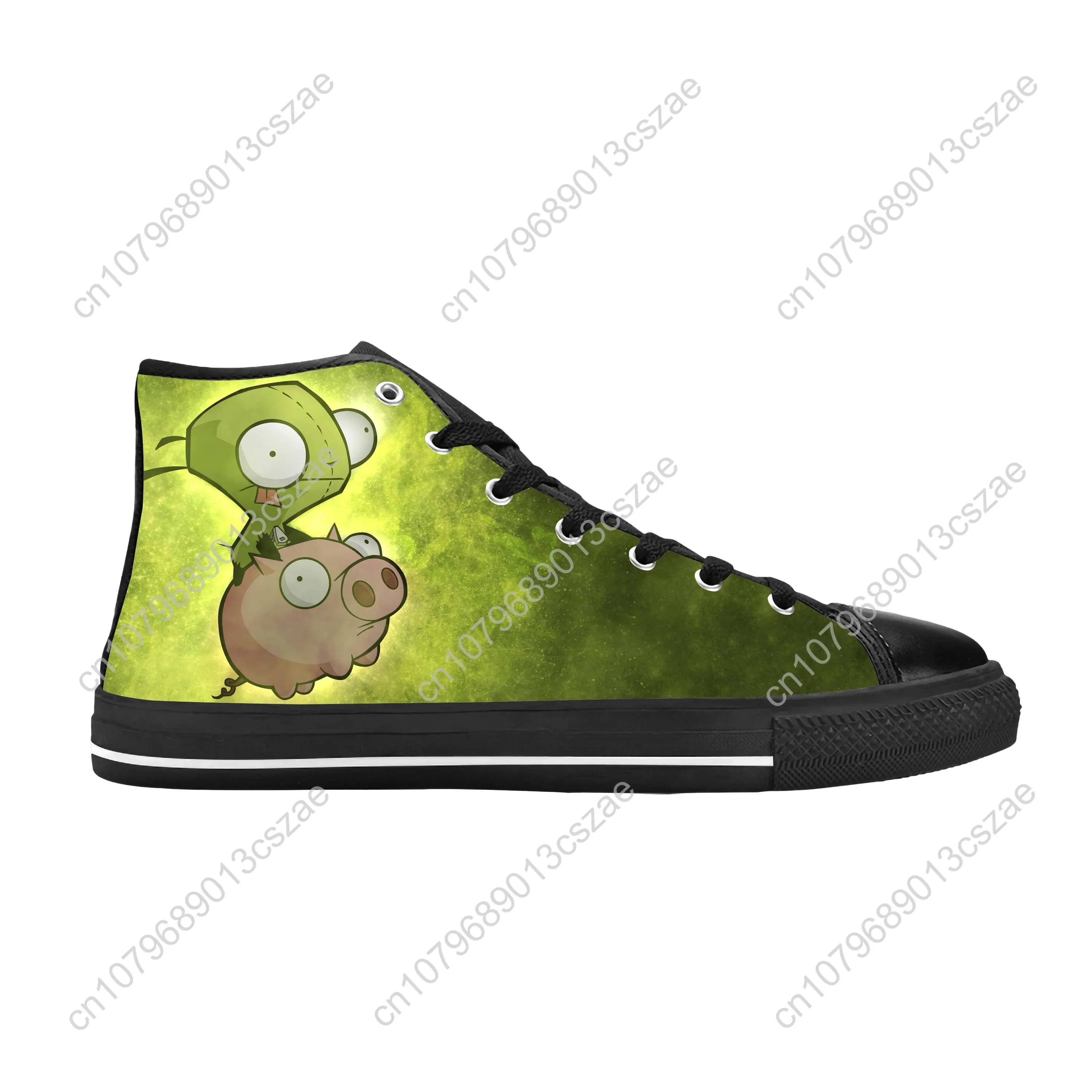 Zim Gir-Zapatillas deportivas con estampado 3D para hombre y mujer, zapatos de tela informales con dibujos animados, Manga, Alien, cómodos y transpirables