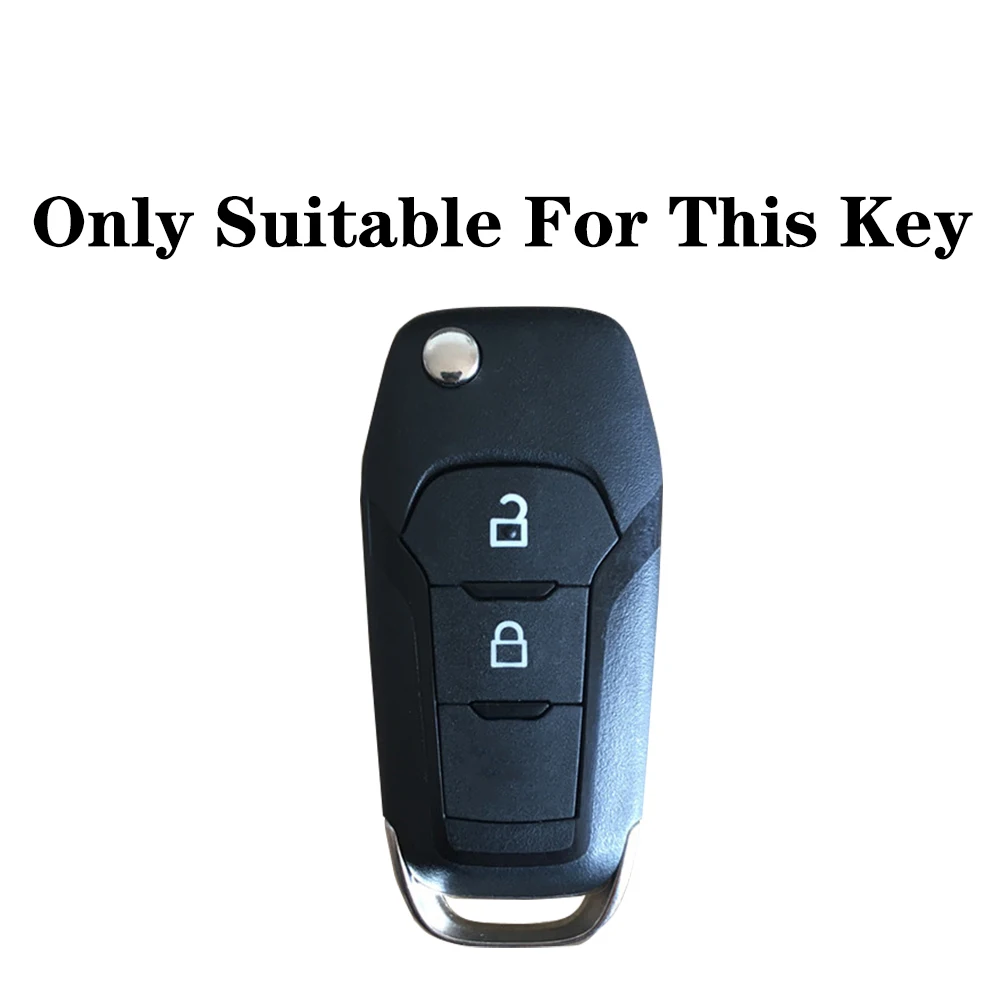 New High-Quality Silicone Car Key Fob Case Cover for Ford Explorer F-150 F250 F-350 Fiesta 2 Button Remote Key Shell Protect