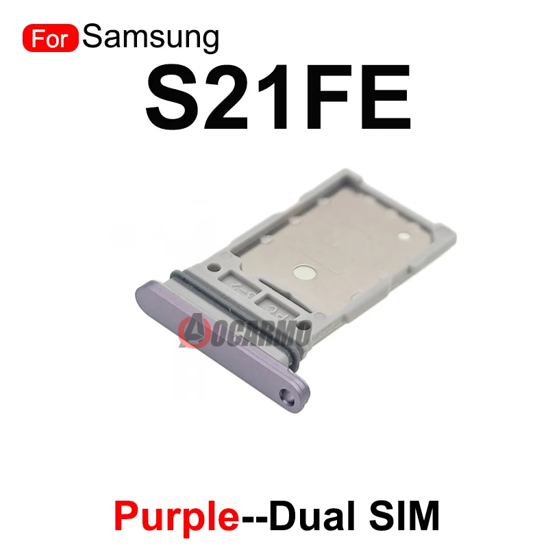 For Samsung Galaxy S21 FE Dual Sim Card Single Sim Tray MicroSD Holder Nano Slot Replacement Part