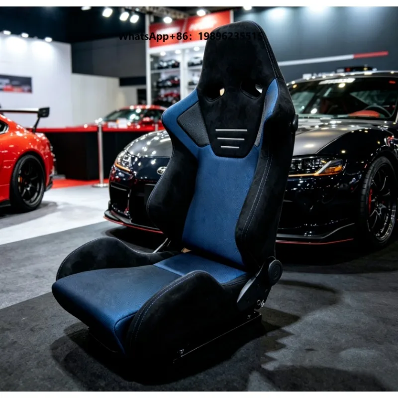 Ergonomic Racing Bucket Seat  Upholstery Universal Sport Car Seat with Rail Bracket Kit