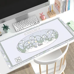 Tapis de souris lapin vert, grand tapis de jeu HD XL, pour la maison, le bureau, souple et antidérapant