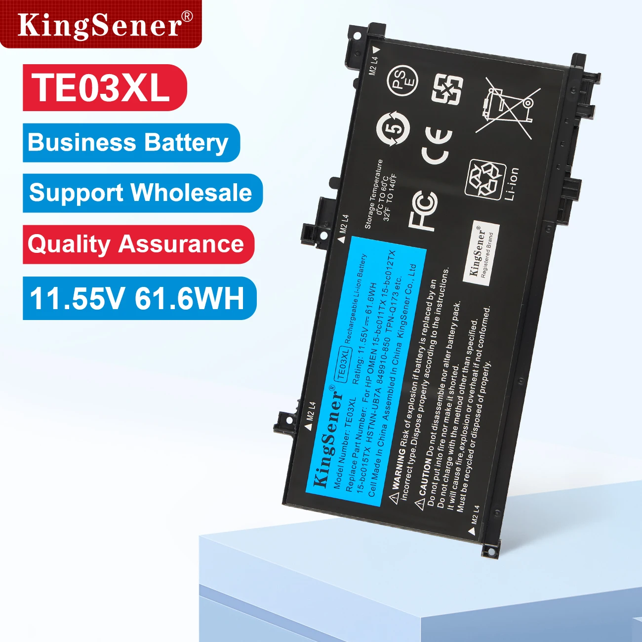 

KingSener TE03XL Аккумулятор для ноутбука HP OMEN 15-bc011TX 15-bc012TX 15-bc013TX 15-AX015TX AX017TX TPN-Q173 HSTNN-UB7A 849910 -850
