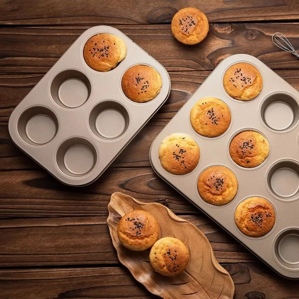 

4/6/9/12 Cavity Small Muffin Pan Carbon Steel DIY Mini Baking Molds Rectangular Non-stick Muffin Dessert Tray Baking Supplies