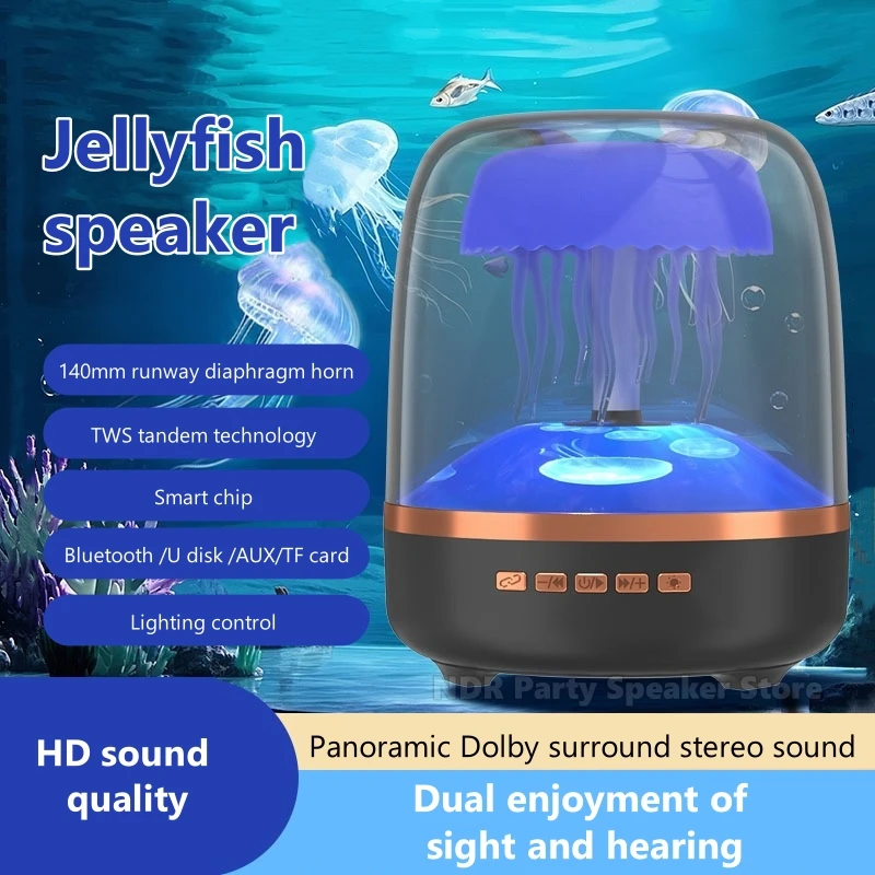 2025 Hot Selling Portable Wireless Speakers RGB Surround Sound Transparent Glass Subwoofer for Computer Use Home Entertainment