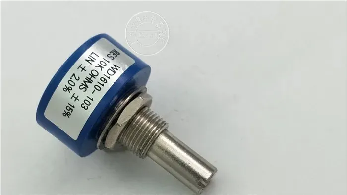 Model WD1610-10310K 22 conductive plastic potentiometer, shaft diameter 6.4 mm