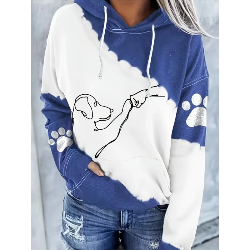 

Женская толстовка с цифровым принтом, весна 2026, модная повседневная удобная уличная одежда, 100% другой материал