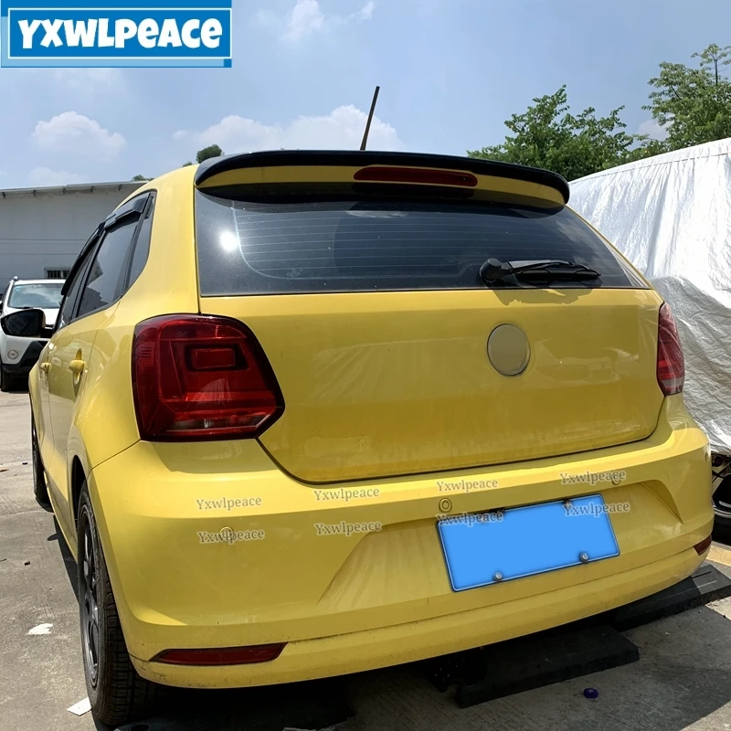 

For VW Volkswagen VW POLO 6R 2011-2018 Roof Spoiler High Quality ABS Plastic Primer Color Rear Trunk Lip Wing Car Styling