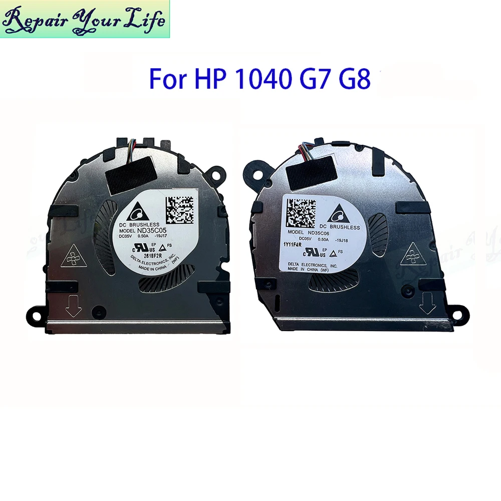 

Notebook Cooler CPU GPU Fan For HP EliteBook 1040 G7 G8 Cooling Radiator Processor Fans ND35C06-19J18 ND35C05-19J17 M16006-001