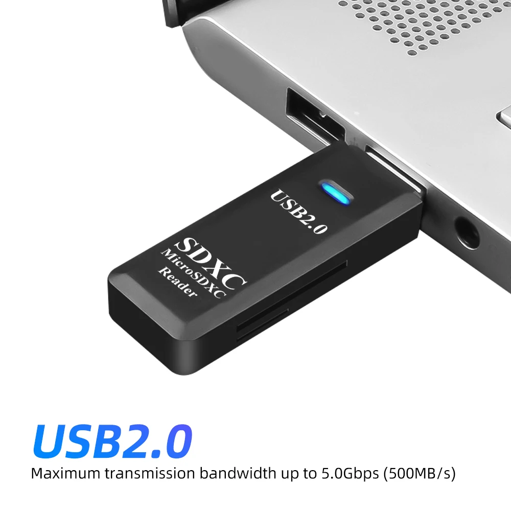 2 In 1 TF SD Card Reader USB 2.0 Cardreader Micro Sd Card To Usb Adaper Smart Card Reader Flash Drive Laptop Accessories