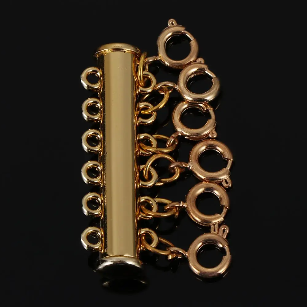 1pcs DIY Magnetic Layered Slide Clasp Lock Necklace Spacer Clasp Jewelry Clasps Tube Lock Connectors