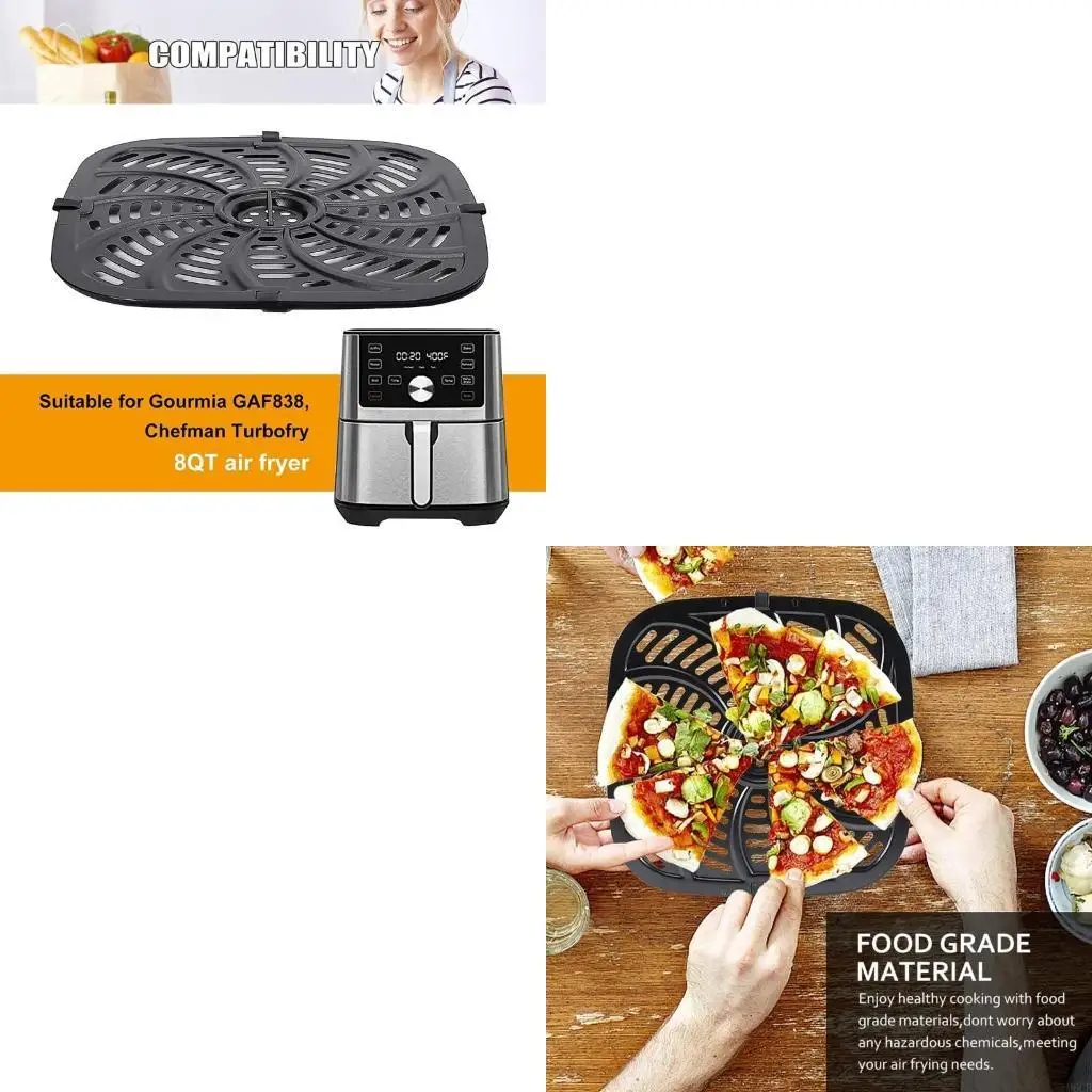 M6CB Perforated Home Steamer Rack Non Replacement-Parts Dishwasher Safe Universal Air Fryer Grill Pan Tray Carbon Steel