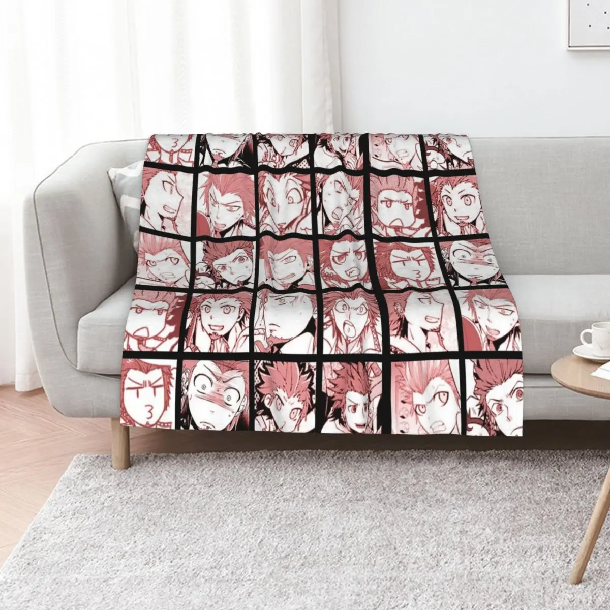 Leon Manga Collection (Colored) Throw Blanket Warm Flannel Blanket for Couch Chair Bedroom