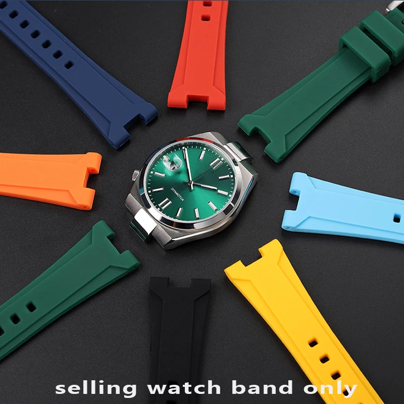 Notched Soft Silicone bracelet For Citizen NJ0150/NJ0151 series watch ME color series water ghost modified silicone watch strap