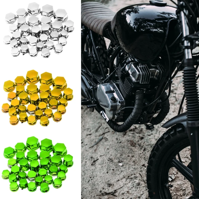 Motorcycle Screw Protective Caps 30Pcs Exterior Decoration Protecting Cover Motorcycle Modification Tool