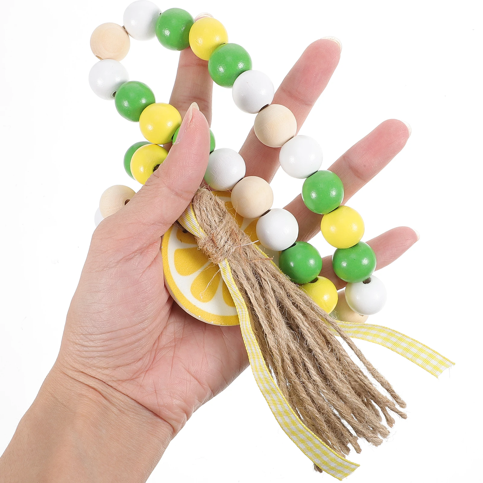 

3 Pcs Lemon Tassel Beads Home Decoration Ornament Beaded Pendant Hemp Rope Handmade Craft Tassels