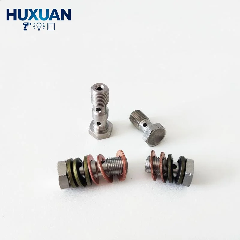 Leakproof Motorcycle Brake System Banjo Bolt Bleed Screw Nipple M10x1.0/1.25mm for ATV Off-road Motorbikes