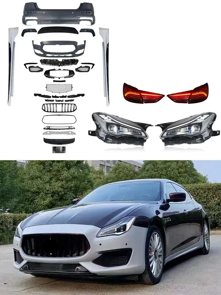 

Car Front Rear Bumper surround Body kit for Maserati Quattroporte GTS TROFEO Tail light headlight grille Tail throat frame