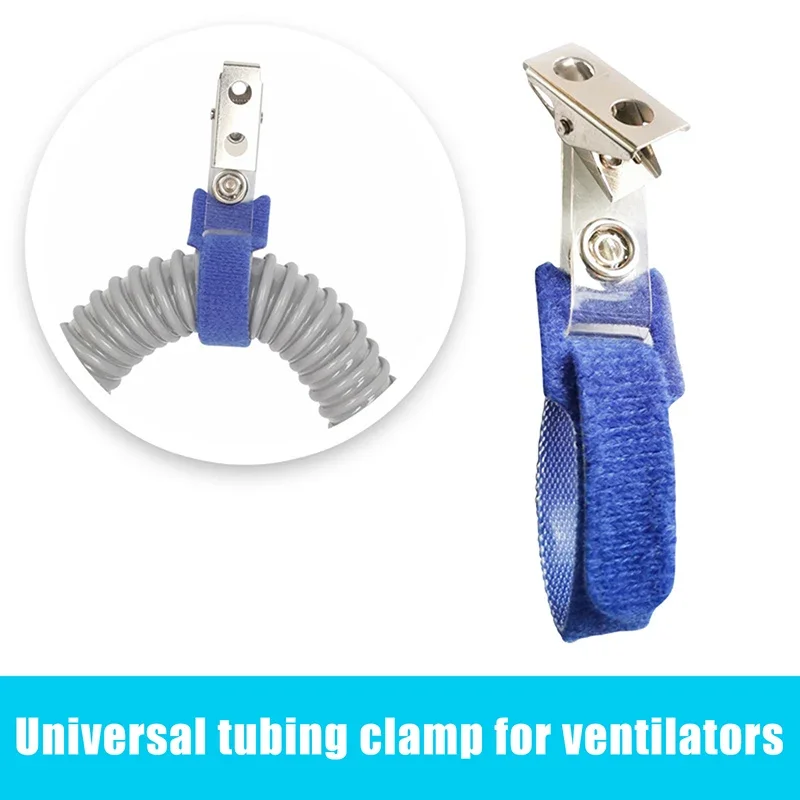 

1PC Hose Holder Clip - Oxygen Tube Fixing Strap, Anti-Winding Ventilator Pipeline Bracket for Bed/Chair, Adjustable Hose Clamp