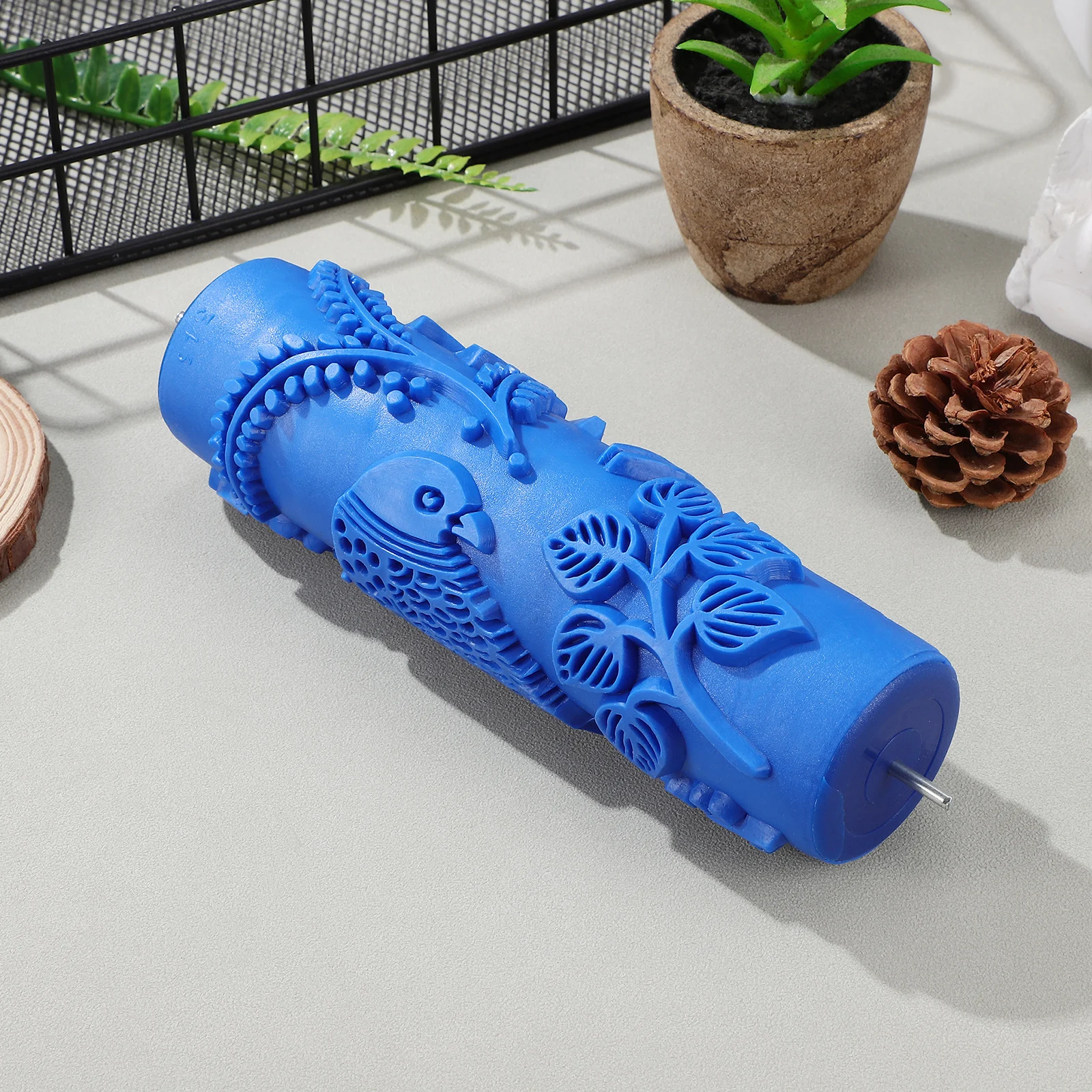 

Pattern Printing Cylinder Roller 7 Inch Decorative Paint Wall Texture Grain Rubber Rollers for Art Paint Transform Walls