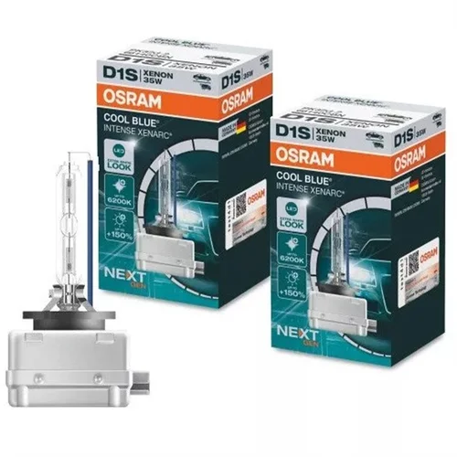 OSRAM D1S D2S D2R D3S D4S D4R D8S XENARC COOL BLUE INTENSE NEXT GEN 35W 6200K + 150% LED, aspecto Hecho en Alemania, 1 unidad