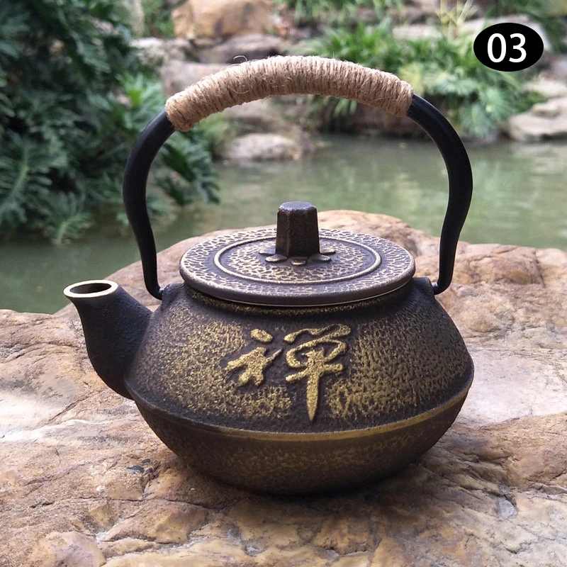 300ml Retro Japanese Cast Iron Teapot Kitchen Teaware Tea Kettle For Boiling Water Desktop Decoration Kung Fu Tea Tea Ceremony