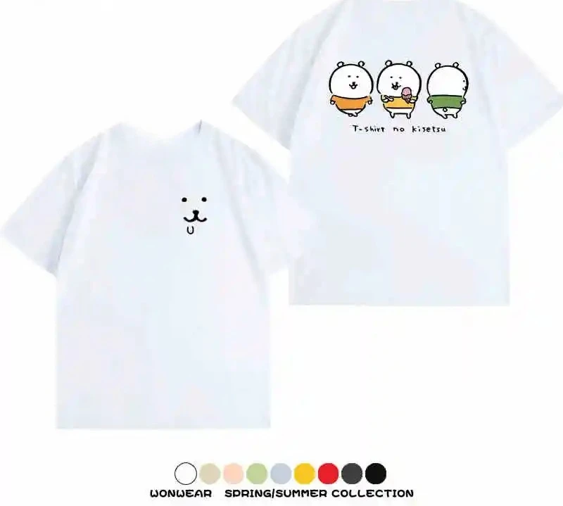 Nagano Bear Funny T-shirt 2026 Summer Casual Men Women Short-sleeved Cartoon Pattern Graphic Tees