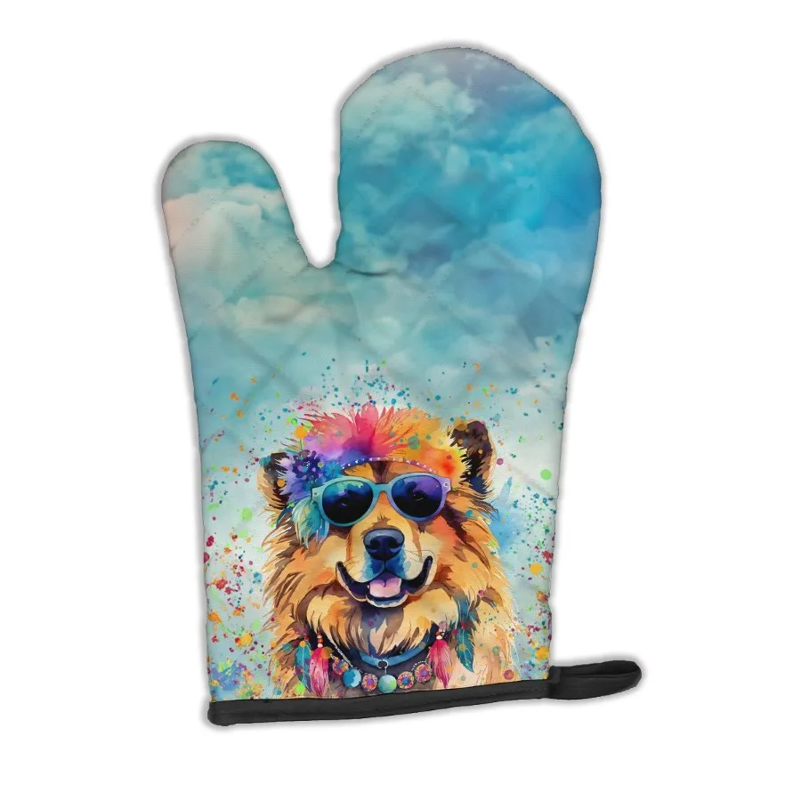 

Chow Chow Hippie Dawg Oven Mitt Heat Resistant Thick Oven Mitt for Hot Pans and Oven Kitchen Mitt Protect Hands Cooking Baking