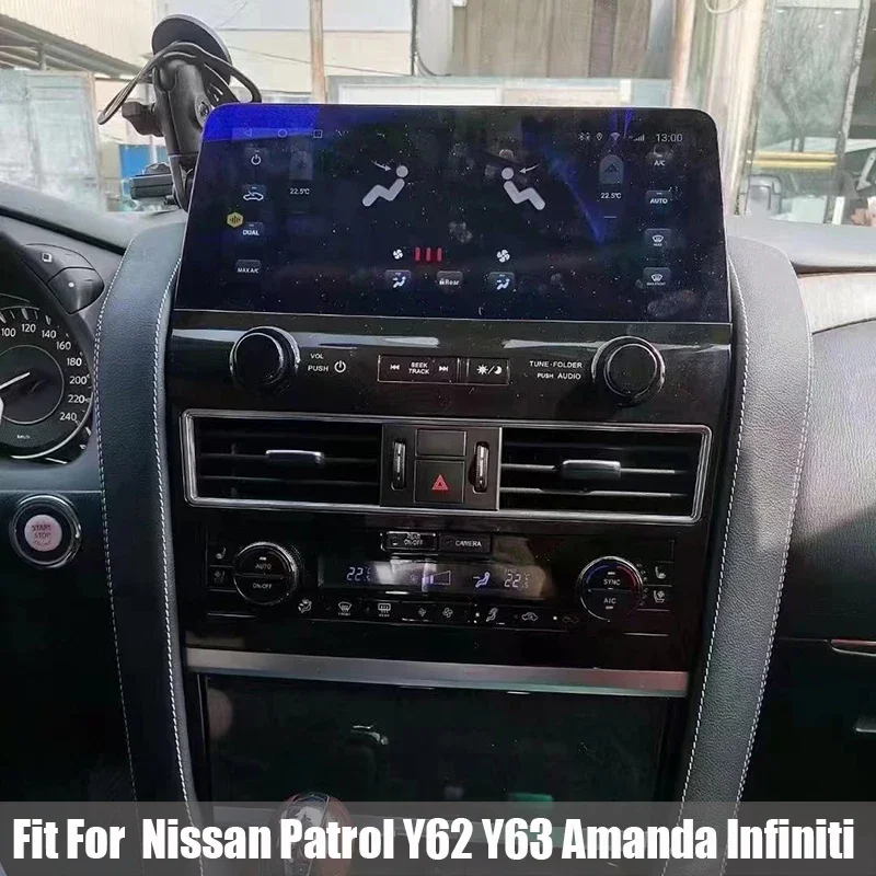 Automotive Multimedia Central Android Screen Fit for Nissan Patrol Y62 Y63 Amanda Infiniti Bluetooth Car Radio Stereo