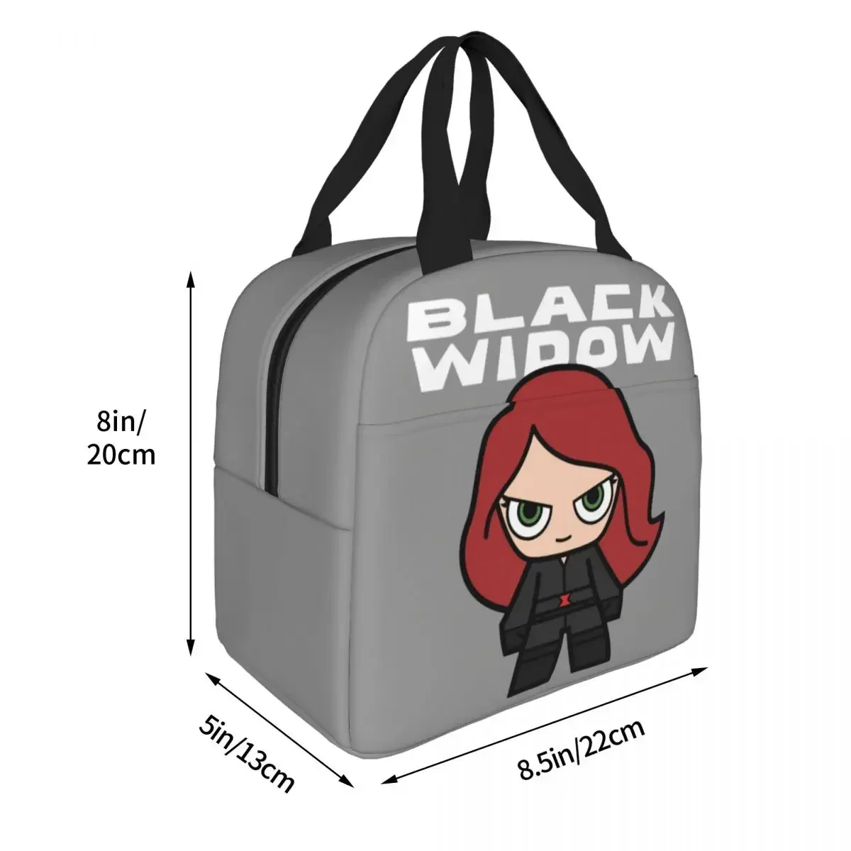 Cute Mini Black Widow Insulated Lunch Bag Thermal Bag Meal Container Portable Lunch Box Tote Girl Boy Office Picnic