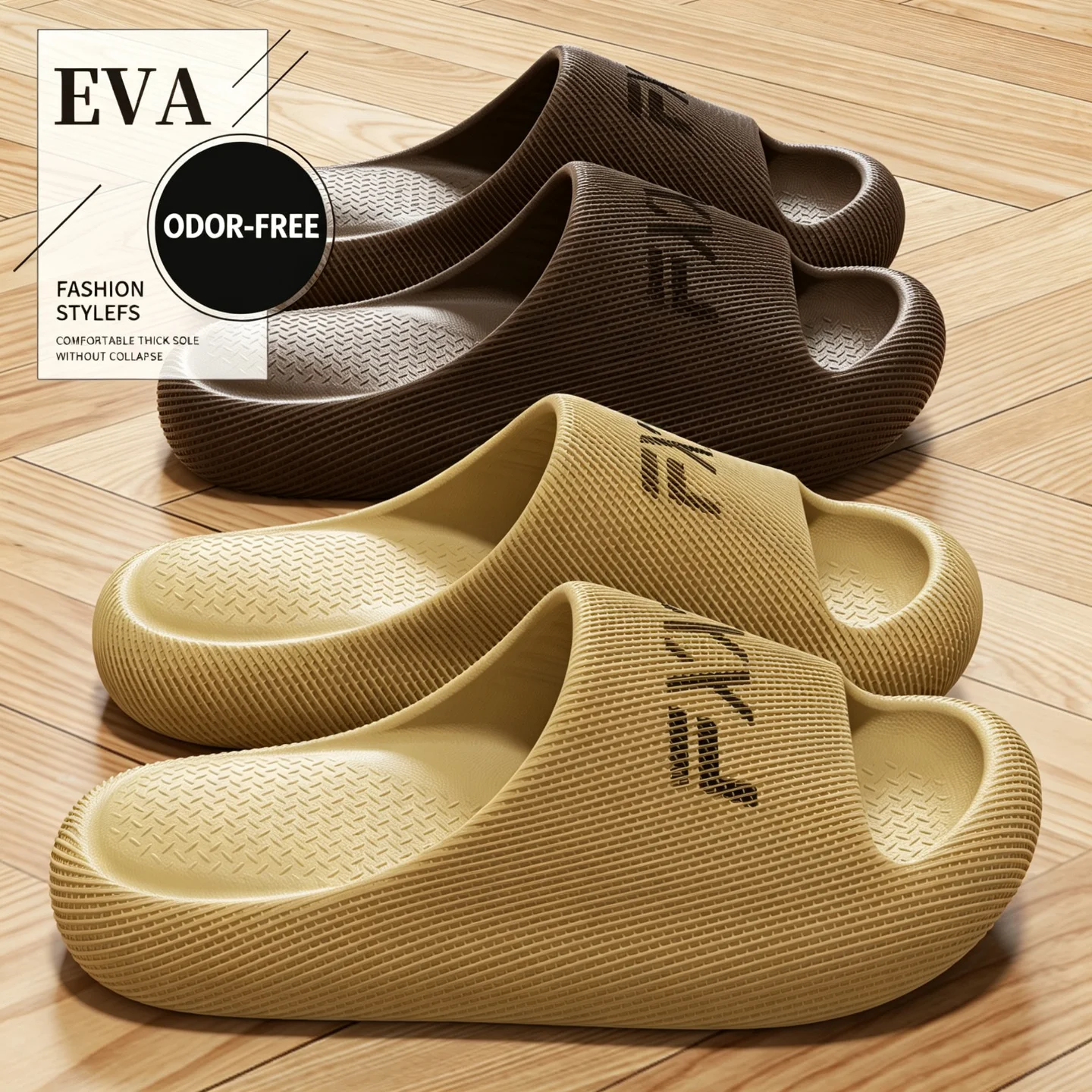 Damen- und Herren-Hausschuhe, dicke, weiche Sohle, rutschfest, „Cloud“-Design, schnelltrocknend, superweich, Badeschuhe, Hausschuhe für drinnen und draußen. – Detail 17