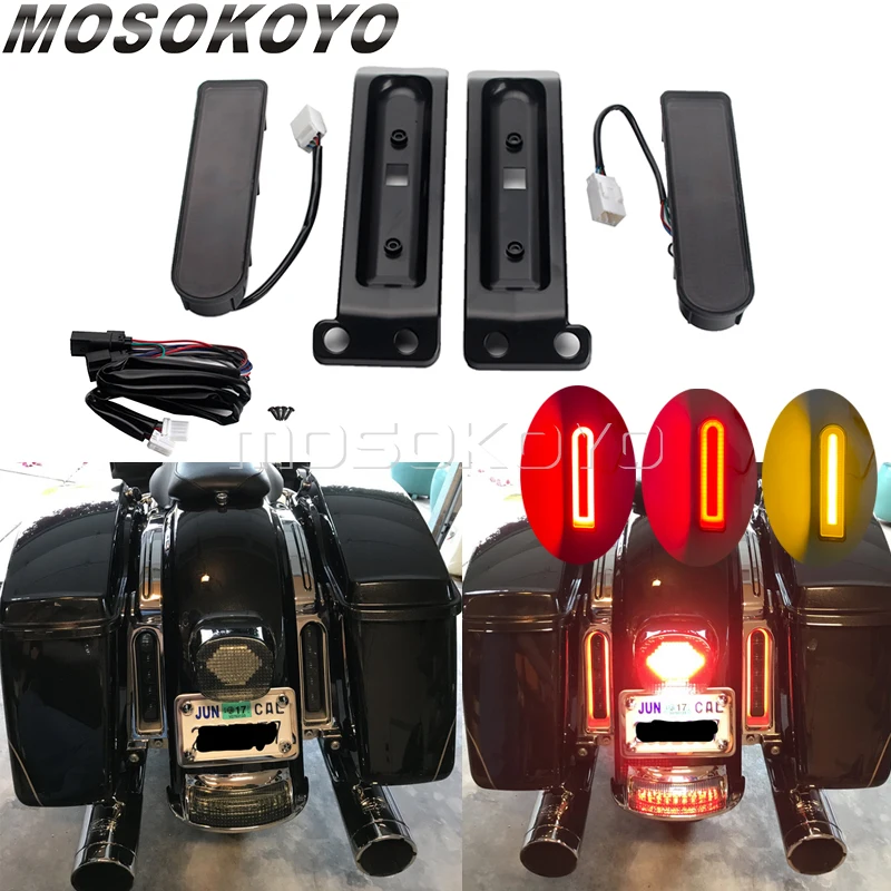 

Saddlebag LED Filler Inserts Support Runing Brake Tail Light For Harley Touring FLTRU Road Glide Ultra Turn Signal Indicators