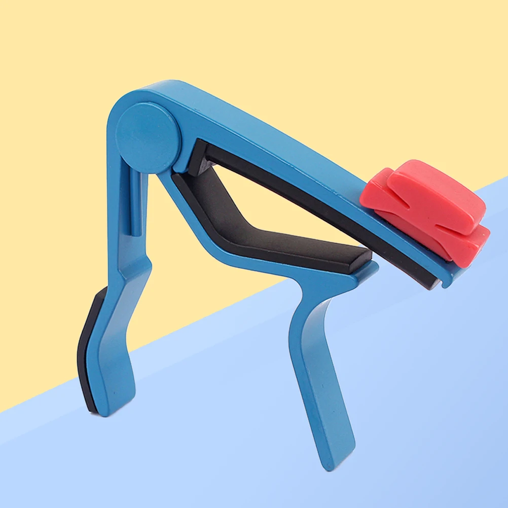 

Aluminum Alloy Guitar Capo 6 String Quick Tune Clamp Scratch Resistant Silicone Pad Clip On Tuner For Acoustic Electric Ukulele