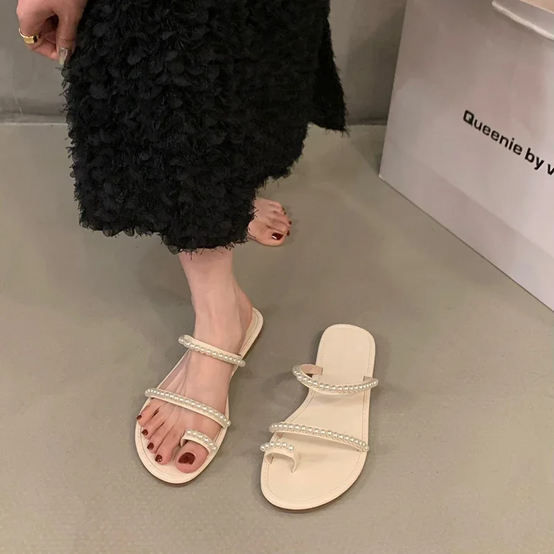 

Summer Women Slippers Fashion Clip Toe Soft Sole Flats Slides Shoes Ladies Casual Outdoor Beach Vacation Sandalias