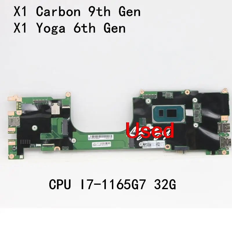

Используется для ноутбука Lenovo ThinkPad X1 Carbon 9-го поколения/X1 Yoga 6-го поколения Материнская Плата ЦП I7-1165G7 32G FRU 5B21C41543