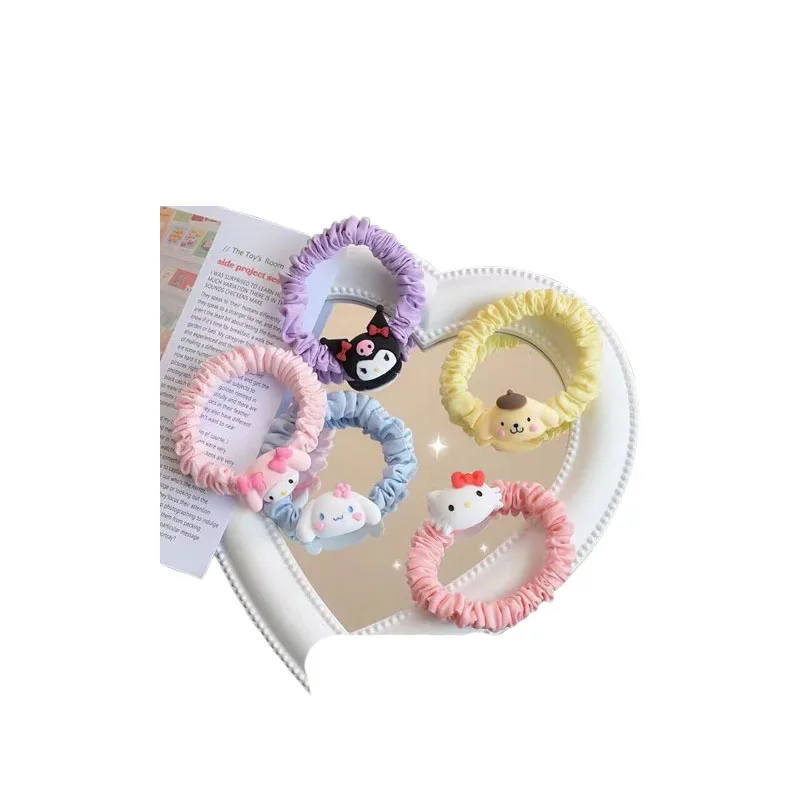 

5pcs for Kulomi Cartoon head rope hair circle new girl small rubber band hair accessories little girls do not hurt