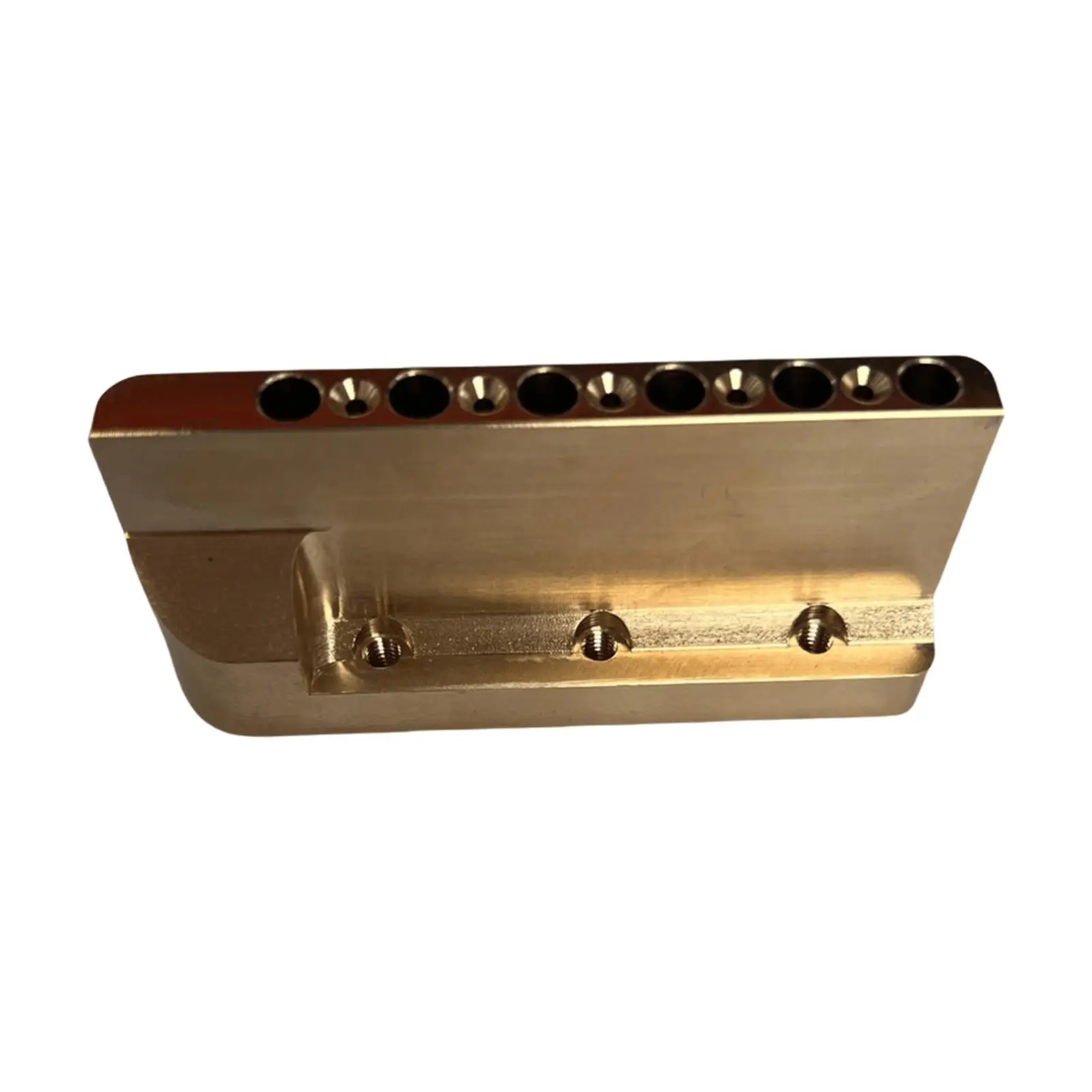 Brass Tremolo Block Guitar Tailpiece Tremolo Bridge System Accessory for St Bridge Bridge Saddle Parts 6mm Holes