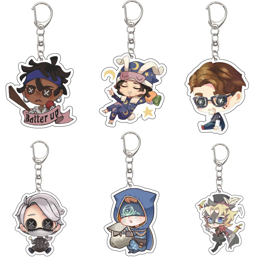 55MM Anime Identity V Keychain Norton Campbell Aesop Carl Freddy Riley Eli Clark Mike Morton Key Chain Christmas Gifts