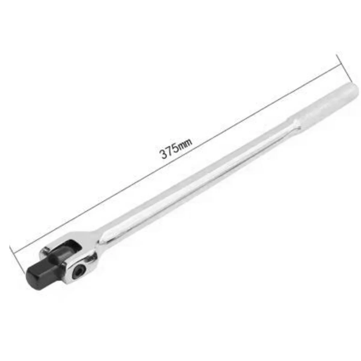 

A002 Drive Breaker Bar Wrench Socket 15 Inch Extension Bar 180 Degree Flexible Head and Engraved Non-Slip Handle Repair Tool