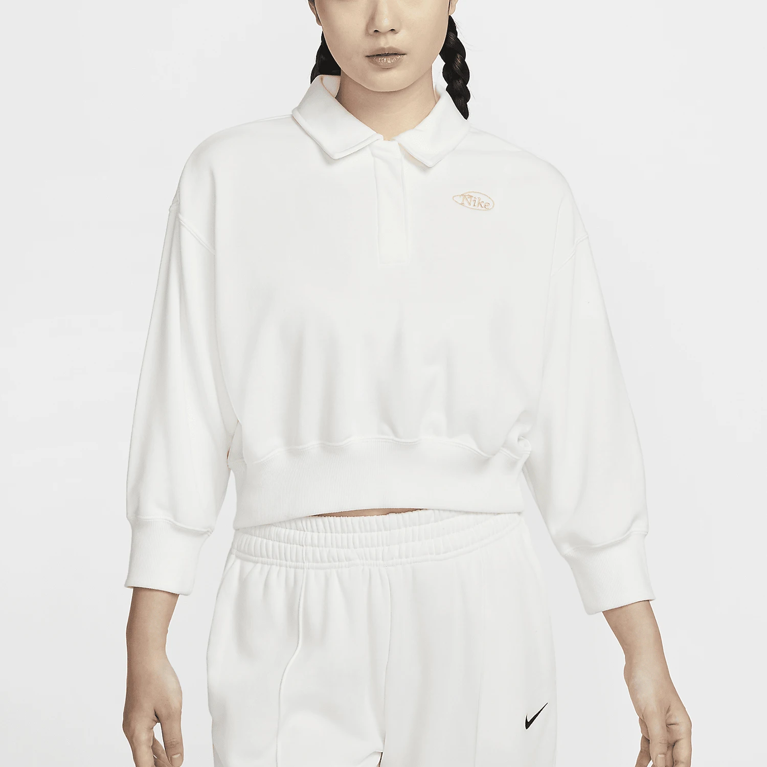 

Nike Official New Women's Simple Short-Sleeve Casual Collar Sports T-Shirt HQ7395-133