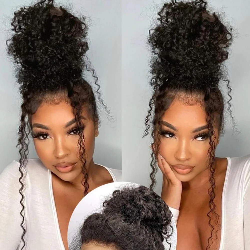 

13×6/360 HD Lace Wigs Human Hair Pre Plucked Deep Wave Frontal Wigs 300 400 Density 30 36 Inch Curly Human Hair Wigs For Women