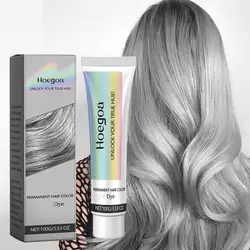 Gray Color Hair Dye Cream Smoky Gray Punk Style Light Color Silver Hair Permanent Professional Hair Colors Dye Wax For Women Men