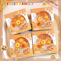 8 pcs/box kawaii stationery cute stickers aesthetic cookie Plastic Patches for DIY Cup /box /desk/Shoes  Handmade Decoration