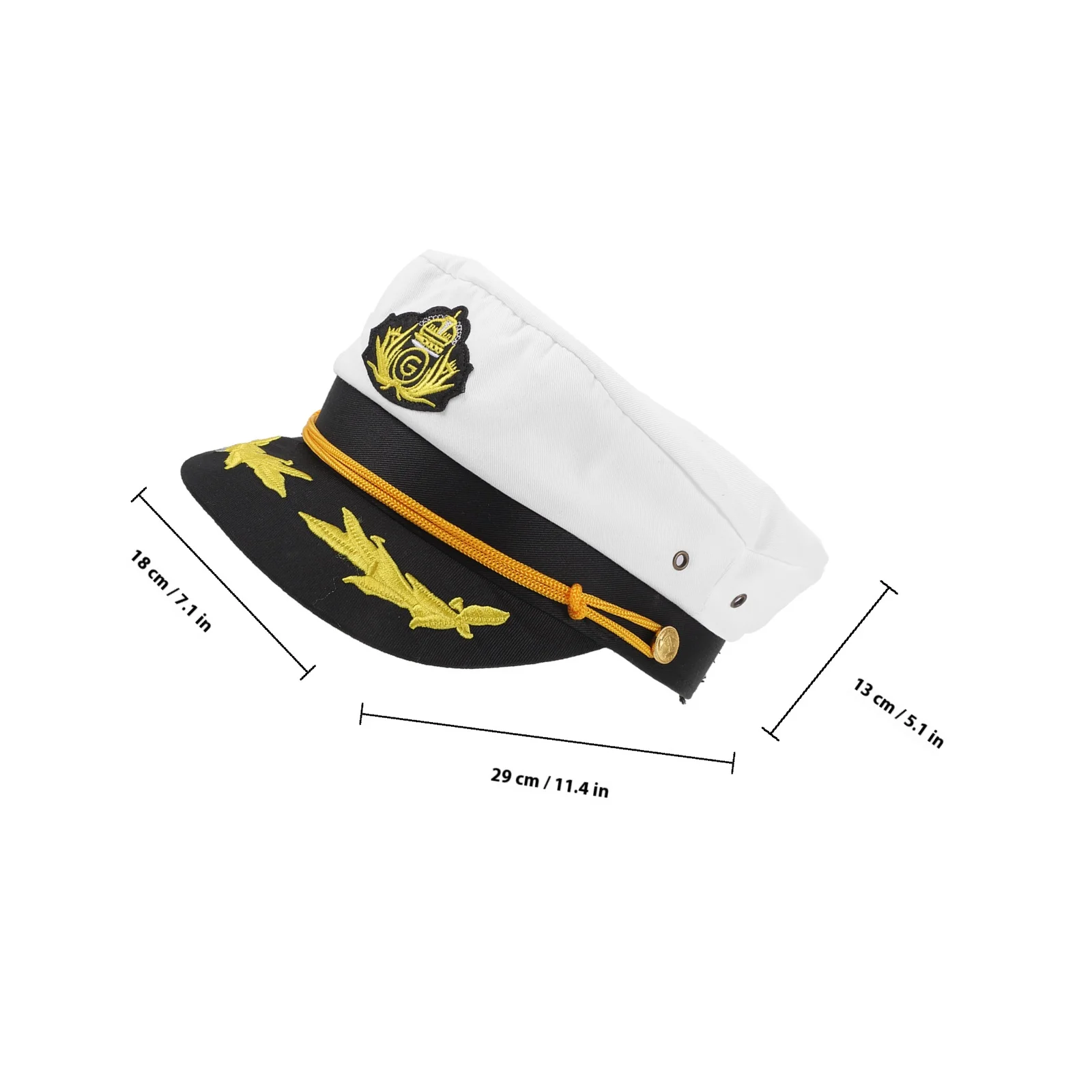 Adult Sailor Captain Hat Adjustable Lightweight Breathable for Cosplay Party Performance Photo Prop Marine Captain Hat