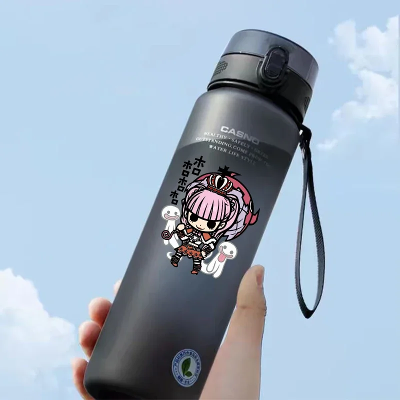 Animation ONE PIECE Q Version Kawaii Cartoon Perona Kuzan Printing Frosted Sports Water Cup Plastic Lidded Cup Gift Peripherals