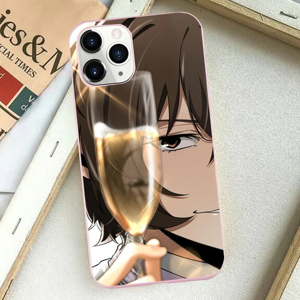 Bungou Stray Dogs Dazai Osamu Phone Case for iPhone 14 11 12 13 Mini Pro Xs Max 8 7 6 6S Plus X XR Solid Candy Color Case