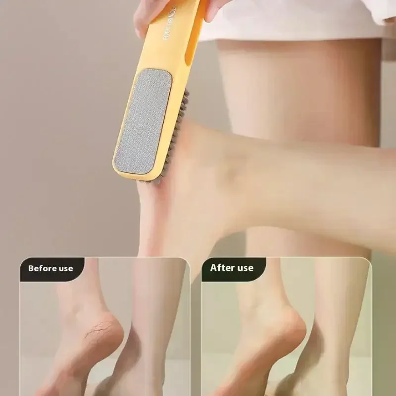 Smerigliatrice per piedi in acciaio inossidabile con spazzola per la pulizia Rimuovi calli della pelle morta Lima per pediluvio per raschiare il tallone sulla pelle della suola