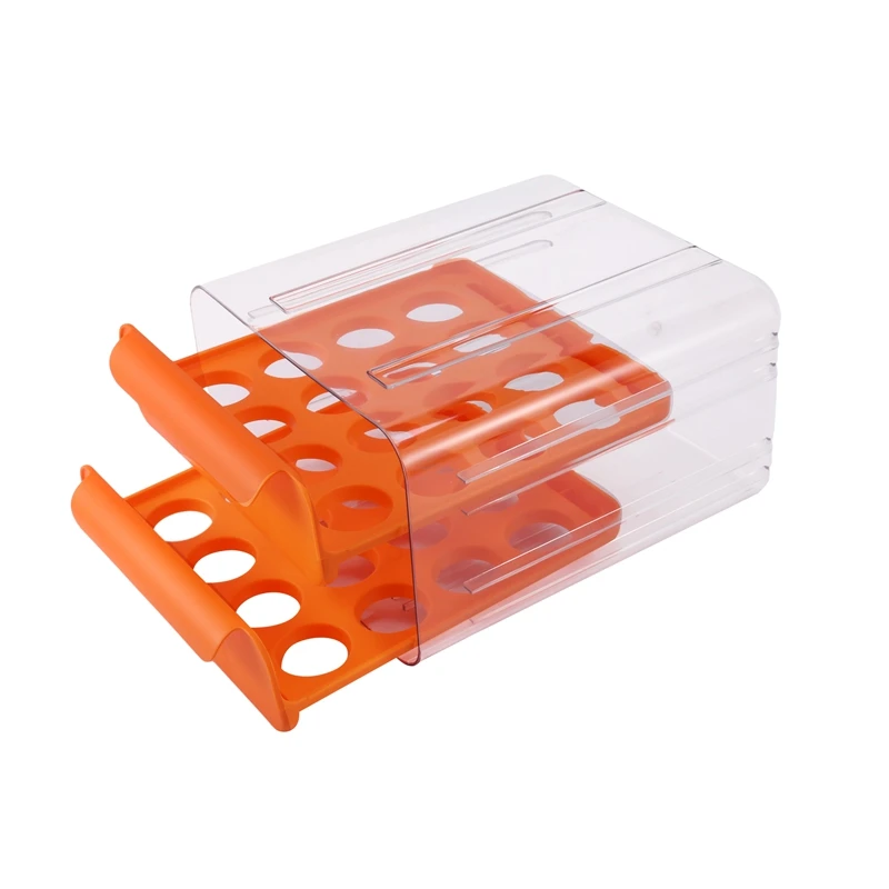 

32 Grid Egg Storage Double-Layer Drawer Type Egg Box For Fridge Egg Container Shelf Saving Kitchen Egg Storage Box